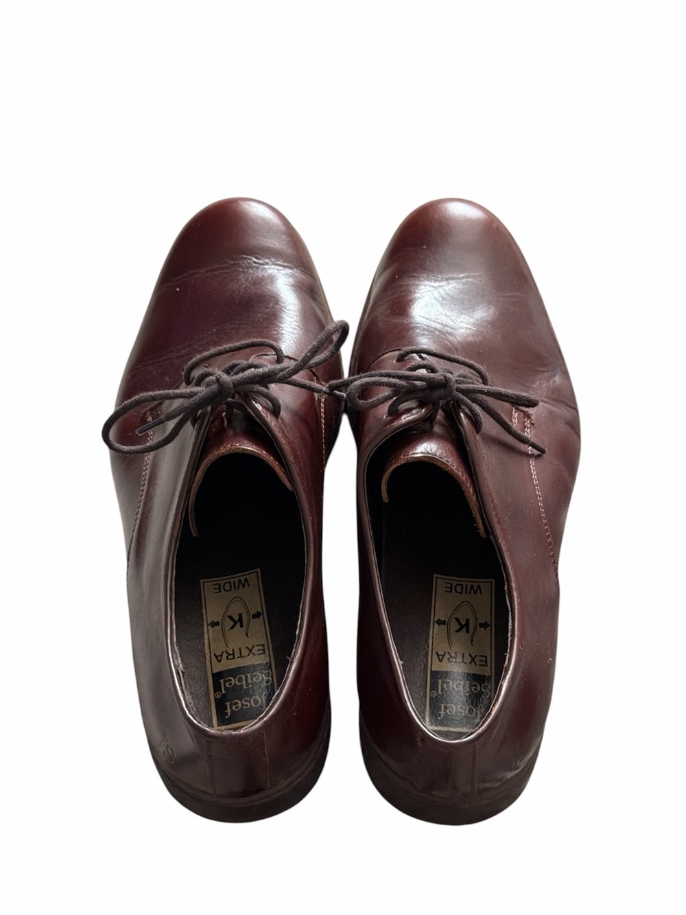 Josef Seibel Men's Brown Leather Lace-Up Oxfords